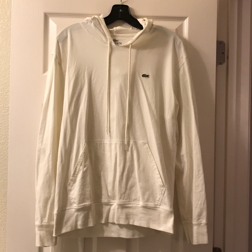 Lacoste men’s white hoodie